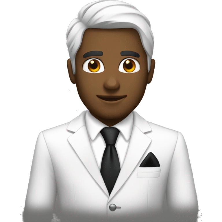 black tie and white suit basic emoji