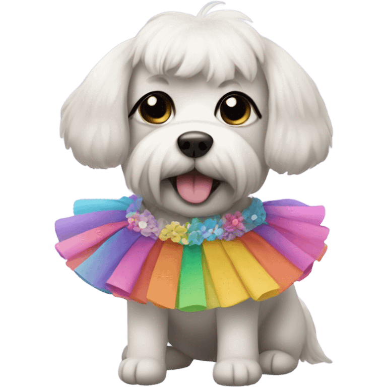 Dog wearing tutu emoji