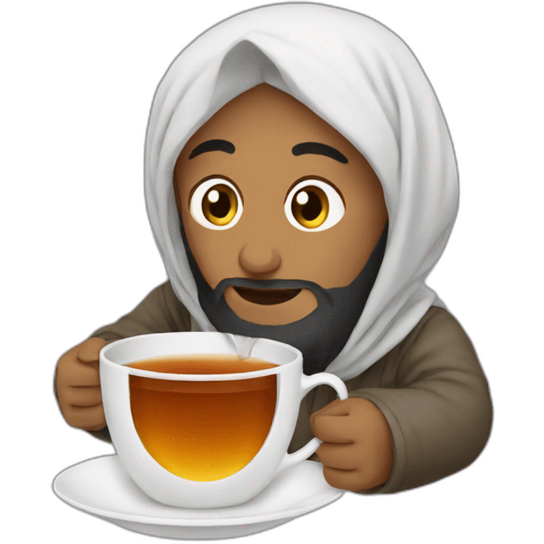 muslim drinking tea emoji