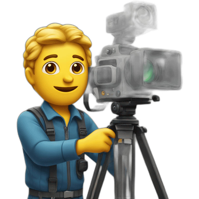 Film maker with a cinema camera emoji