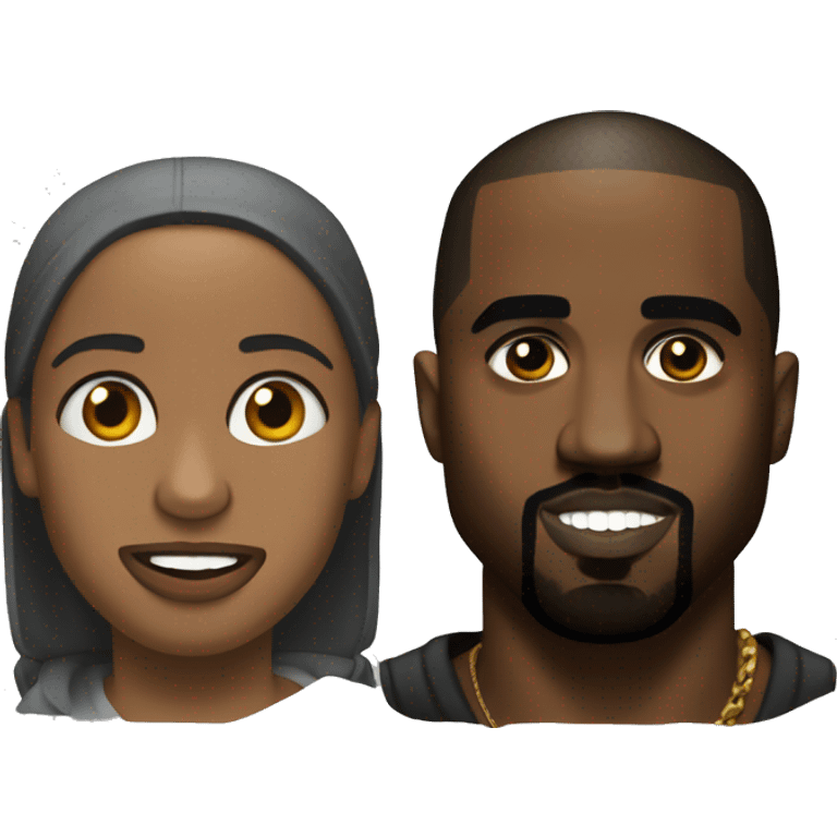 Kanye West next To Tupac  emoji