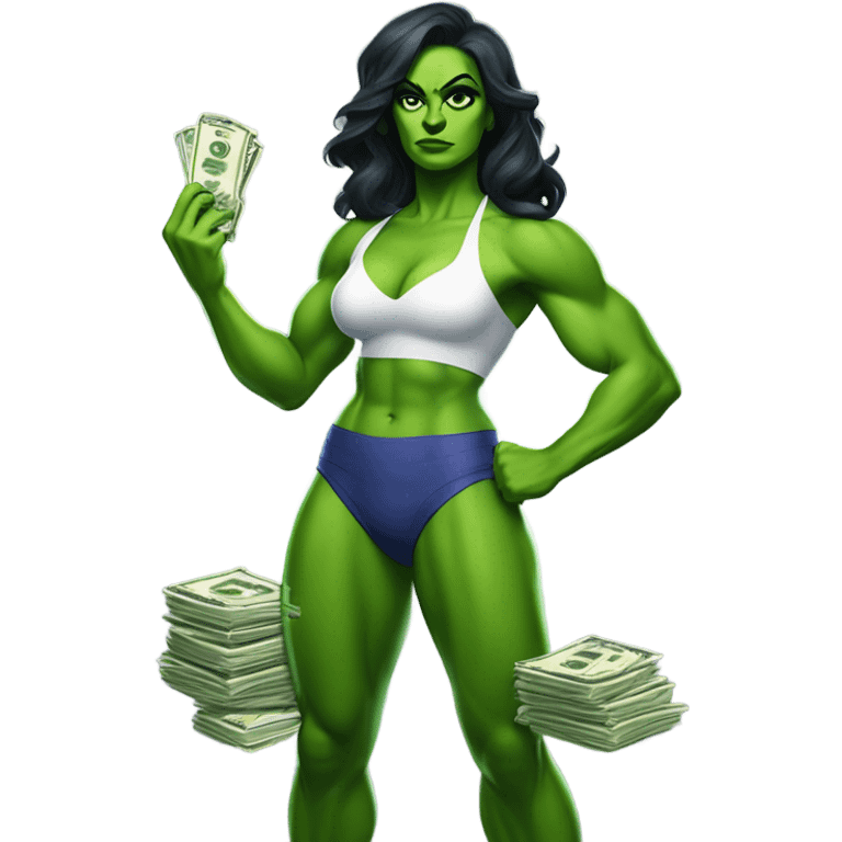 She-hulk offering money  emoji