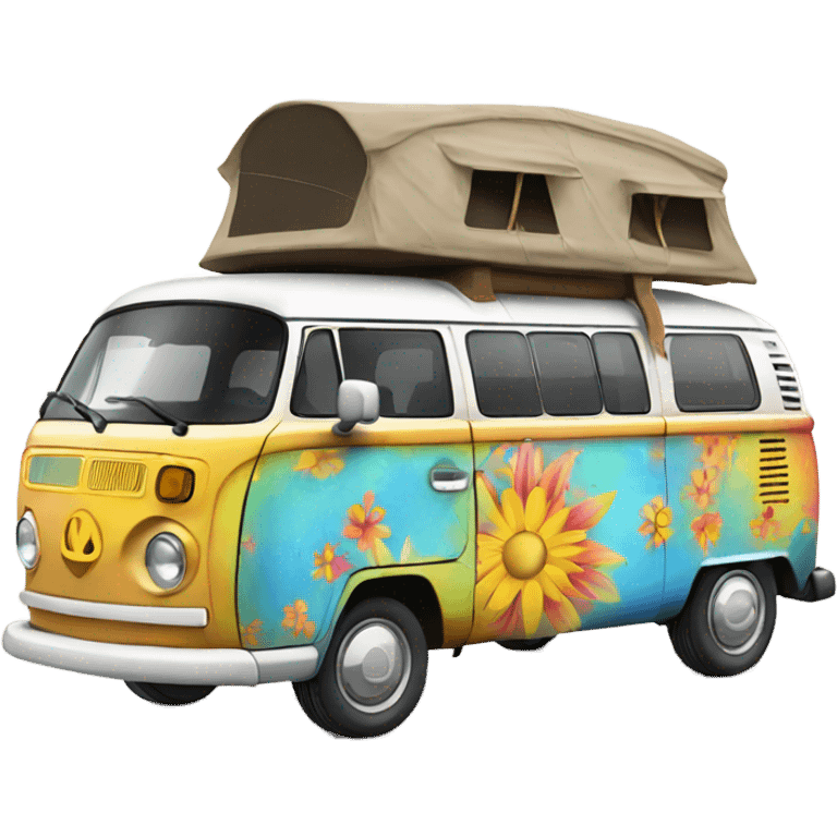 Wolkswagen hippie van  emoji