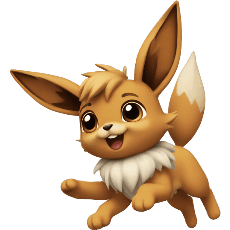 Eevee on an Airplane flying around the world and having fun  emoji