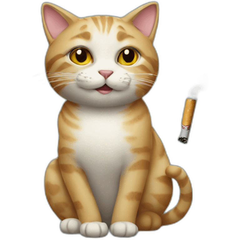 Cat with a cigarette emoji