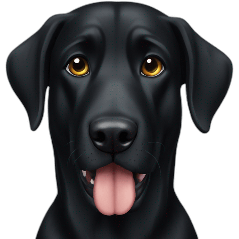 big black german dog emoji