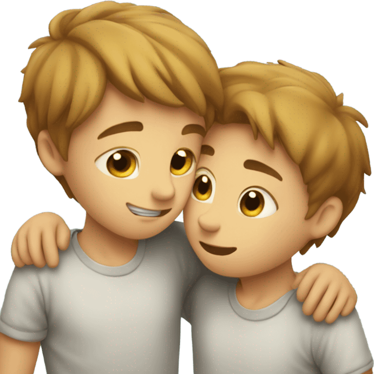 Two boys kissing emoji