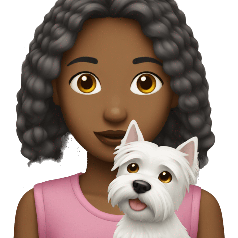 Girl with westie emoji