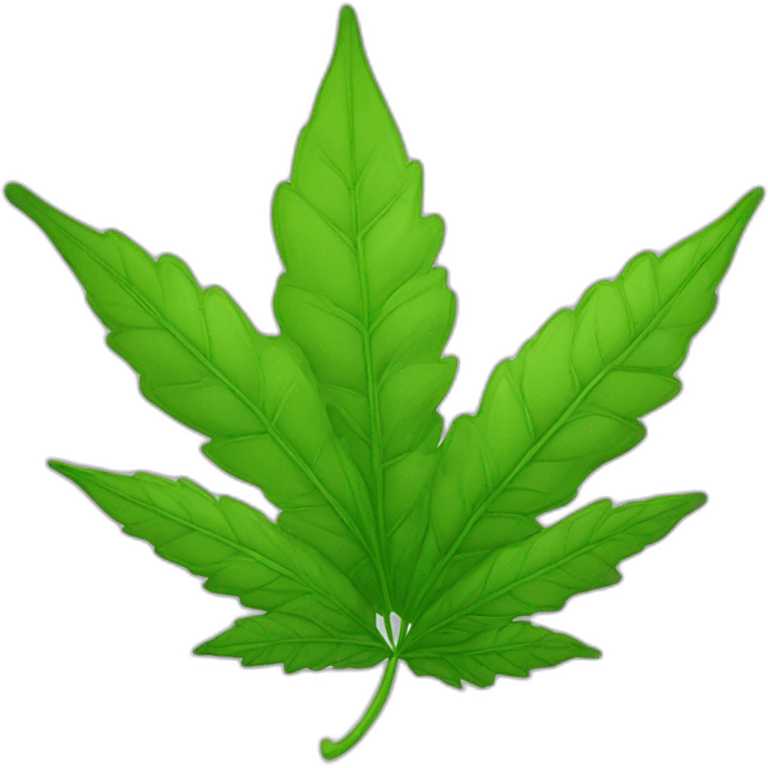 Simple green weed leaf emoji