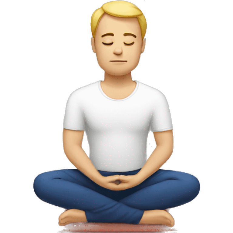 european man meditating emoji