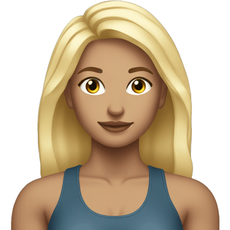 fit gym girl blonde hair  emoji