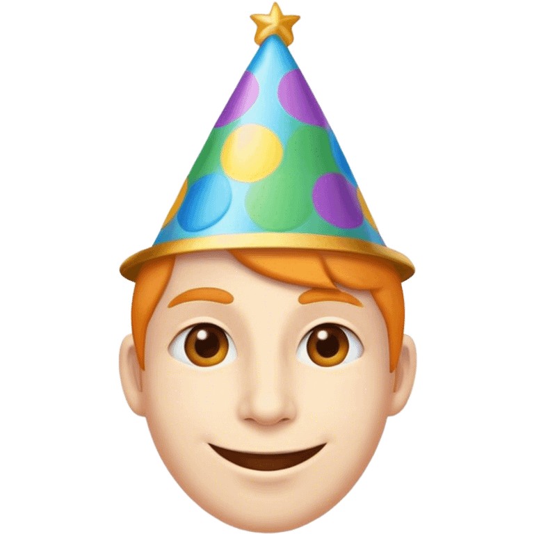 Smirking face with party hat emoji