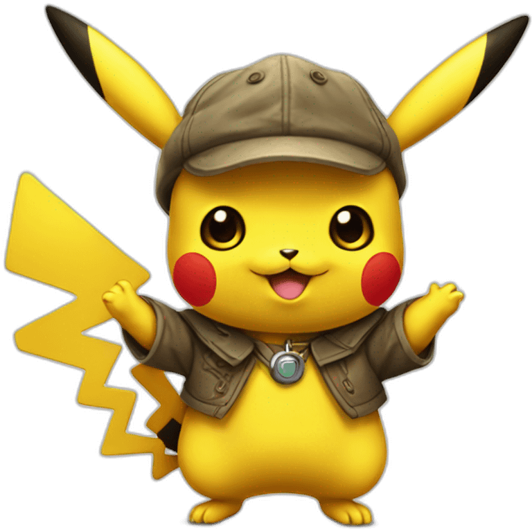 Salamèche dressed pikachu emoji