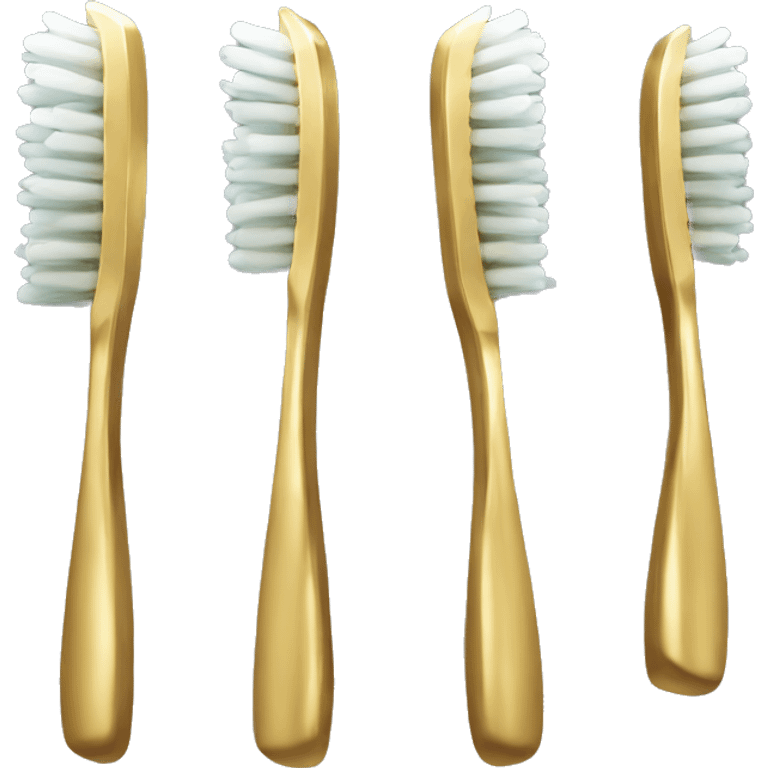 Gold toothbrush emoji