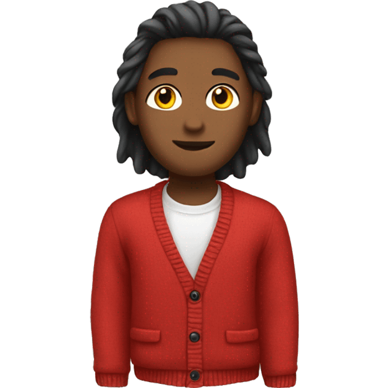 Red cardigan emoji