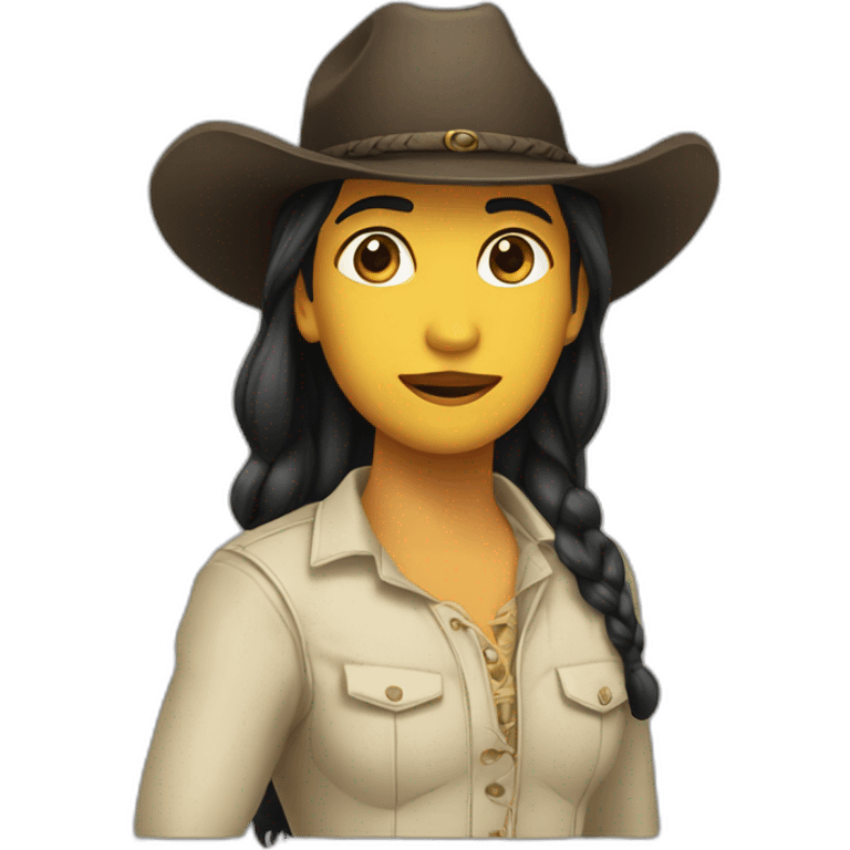 joven vaquera delgada emoji