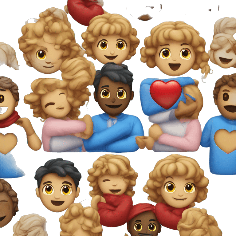 Cuore mezzo rosso e mezzo blu emoji