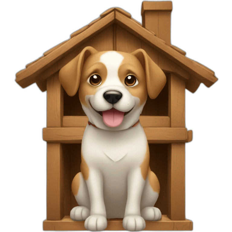 A dog in a cabin emoji