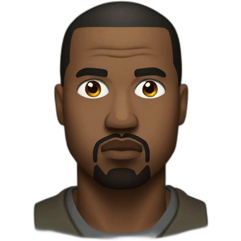 kanye west looking dead serious emoji