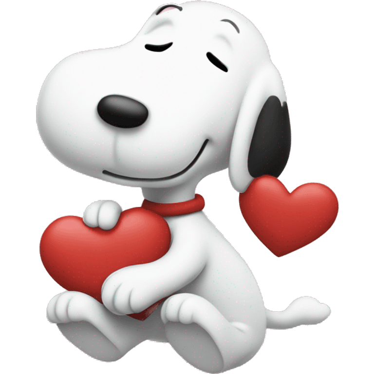 snoopy with hearts emoji