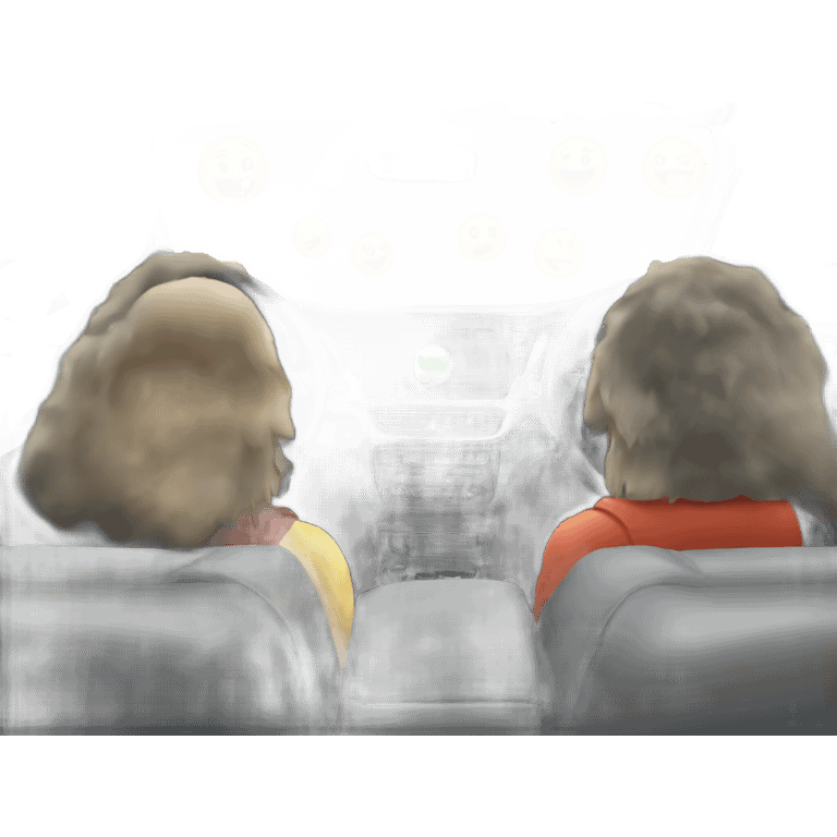 Inside car view from backseat emoji