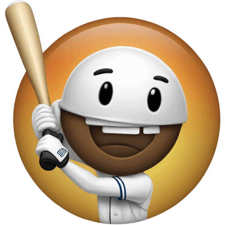 a baseball hitting someone emoji