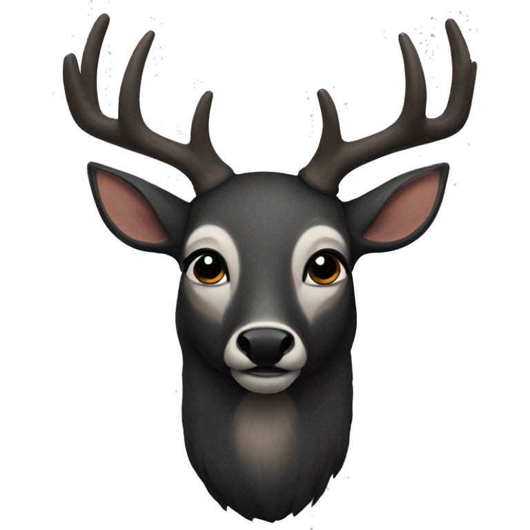 Black deer emoji