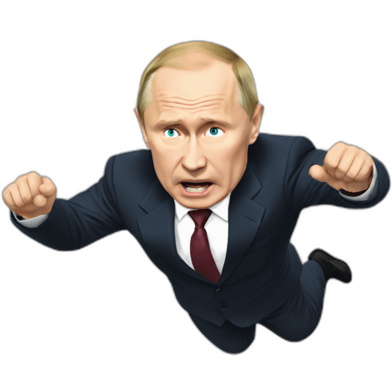 Putin falling over emoji