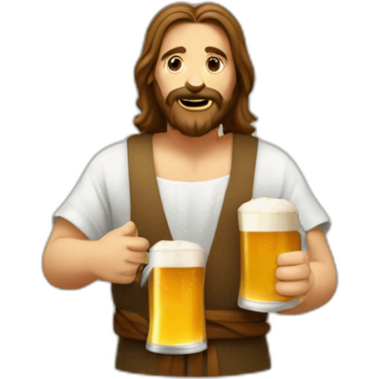 Jésus qui boit une bière emoji