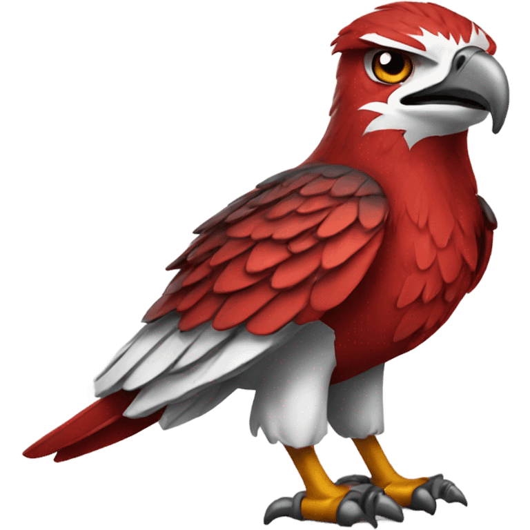 Redhawk mascot character M emoji