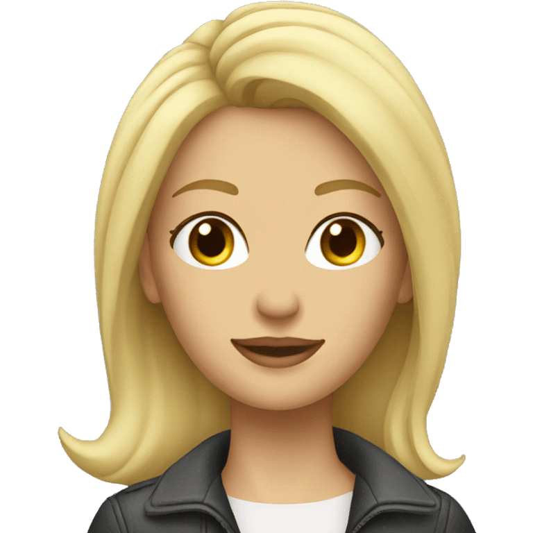 Woman with blonde hair riding on a jet emoji