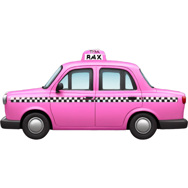 Pink taxi emoji