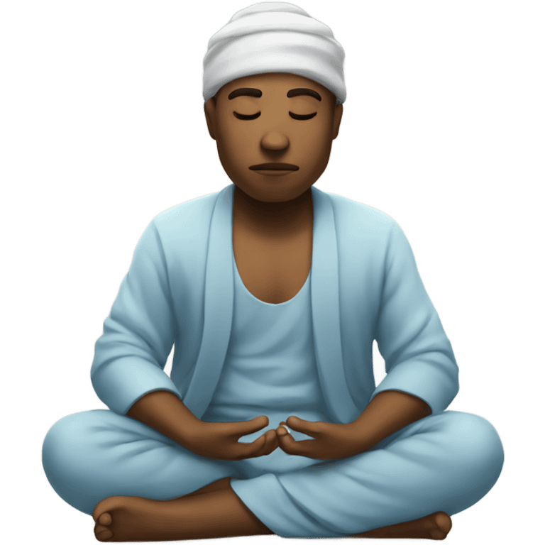 Meditating but cold emoji