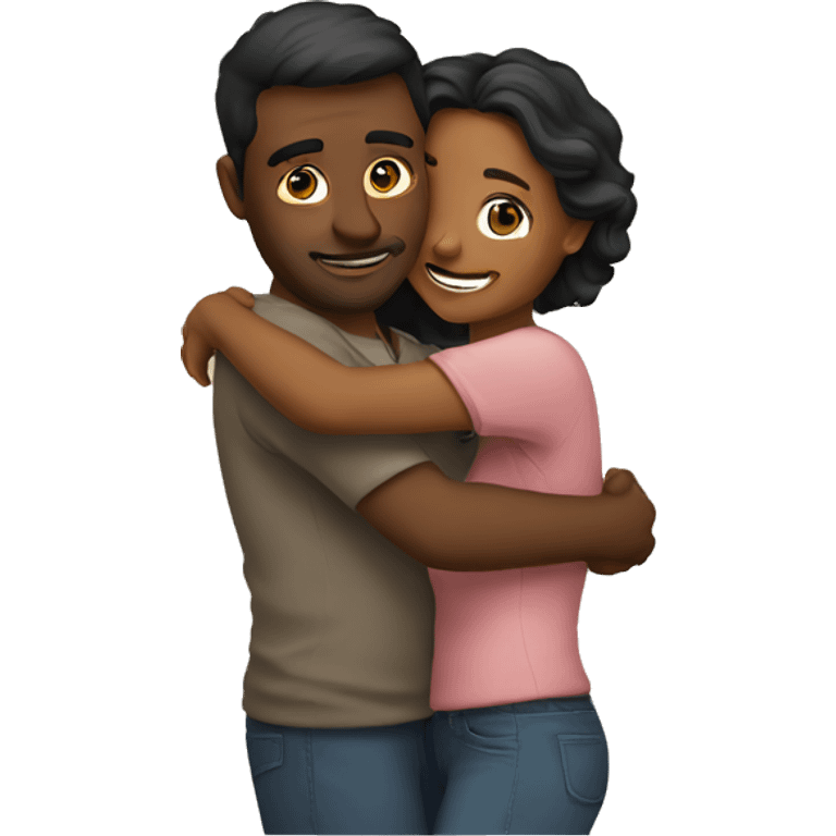 loving couple hugging emoji