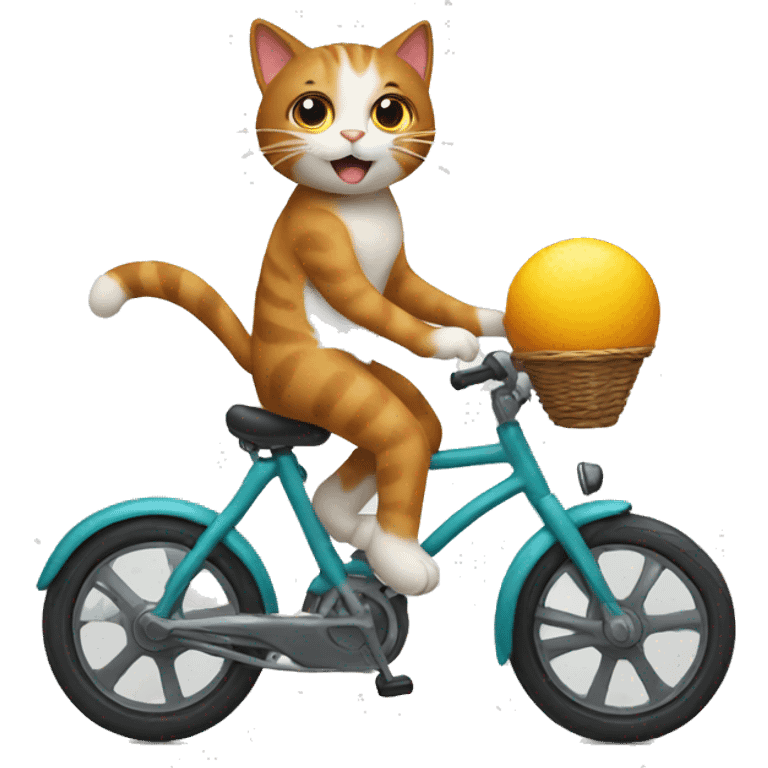 Cat on bike emoji