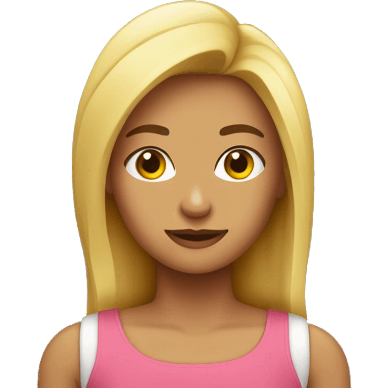 chica rubia brazos estirados emoji