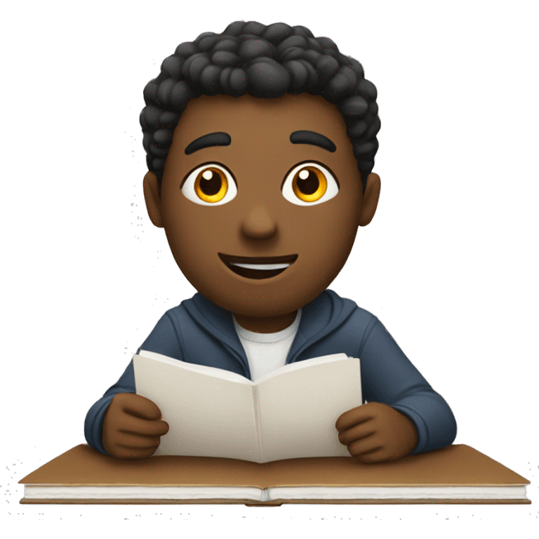 Guy doing Homework emoji