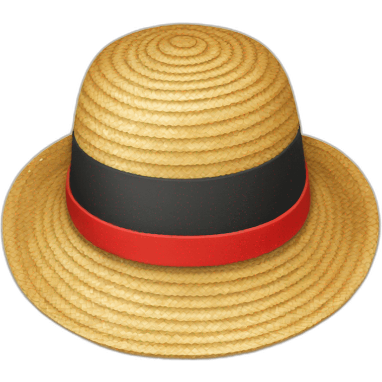 Straw hat with a red band emoji