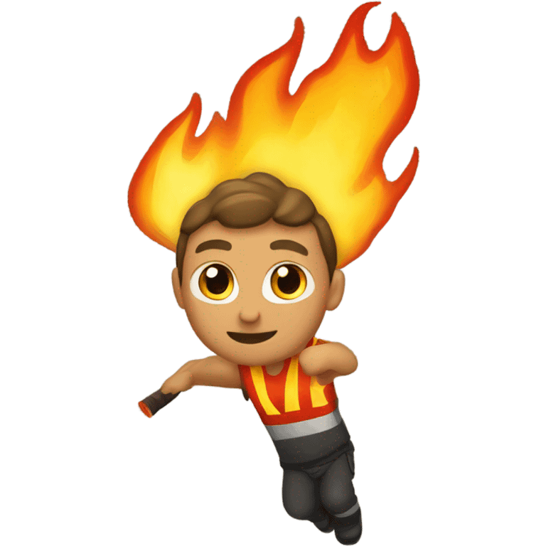 fire thrower top view emoji