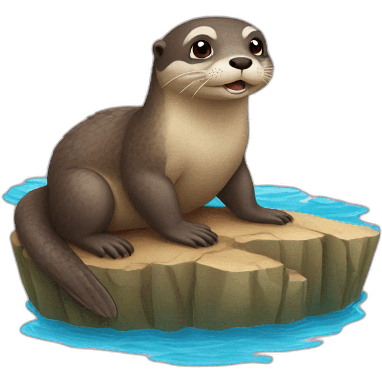 loutre sur tortue emoji