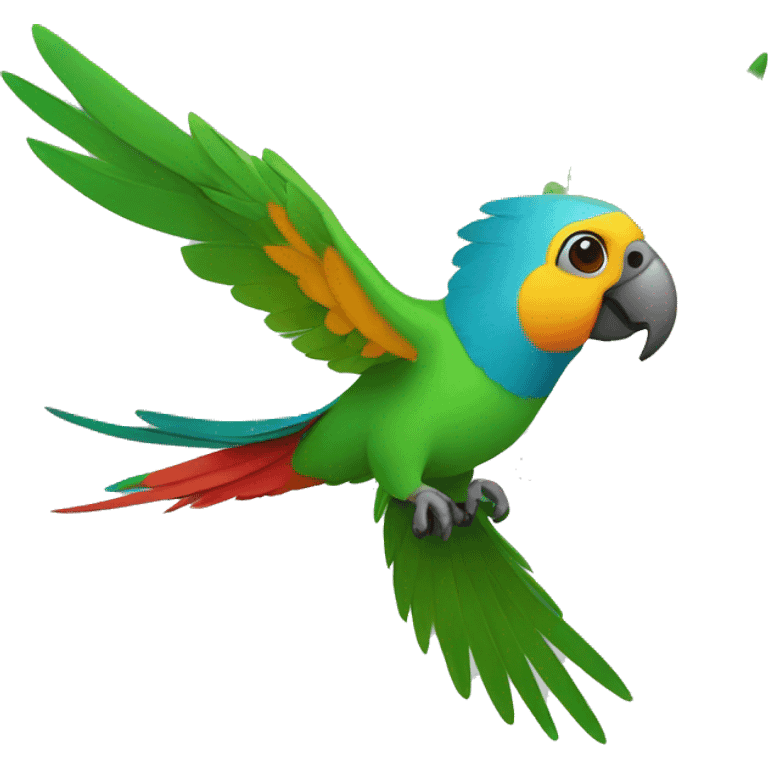  parrot flying a drone emoji