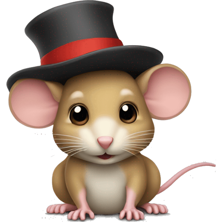 mouse with hat emoji