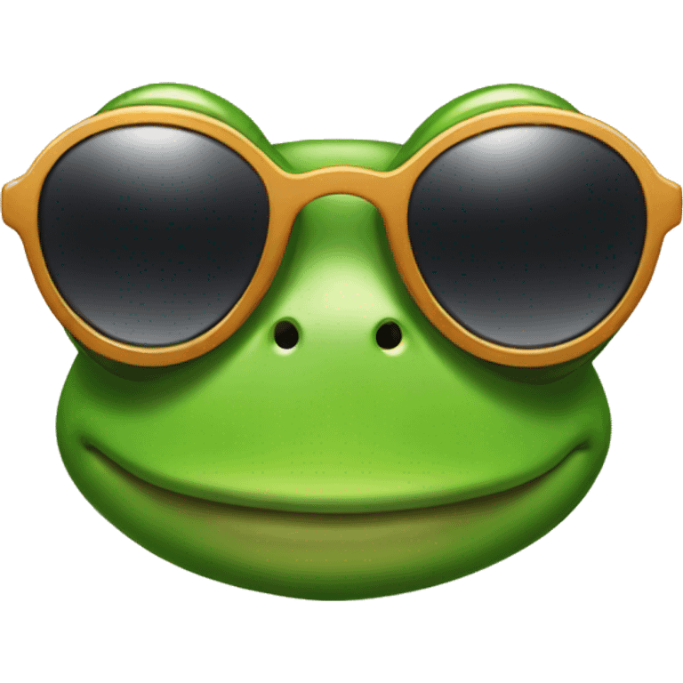 Frog with sunglasses  emoji