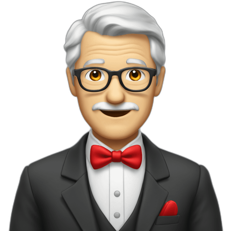 a-gray-haired-skullet-grandpa-wearning-dinner-jacket-with-red-bow-tie emoji