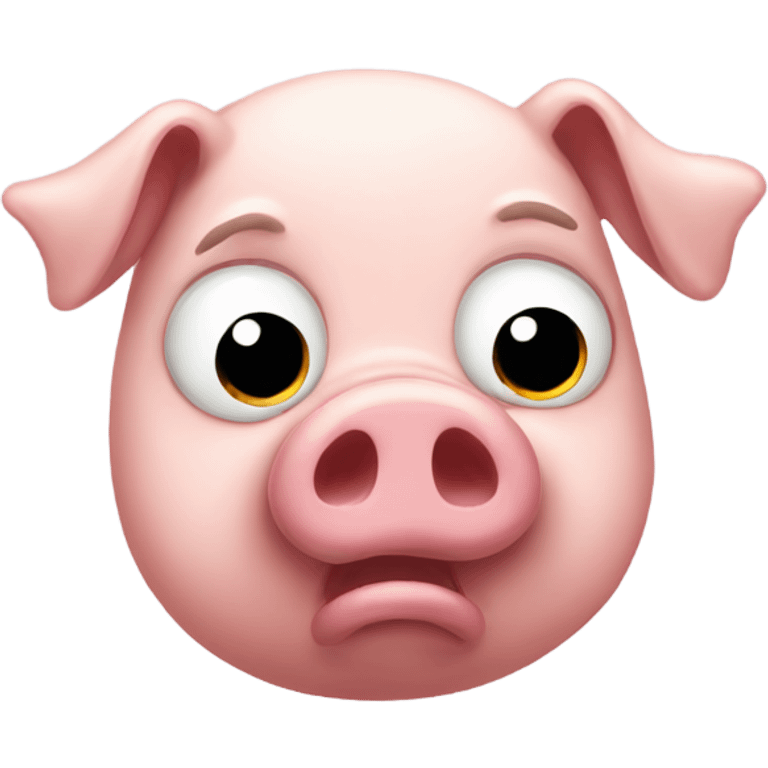 Sad pig emoji