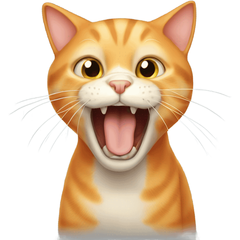 light orange cat meowing emoji