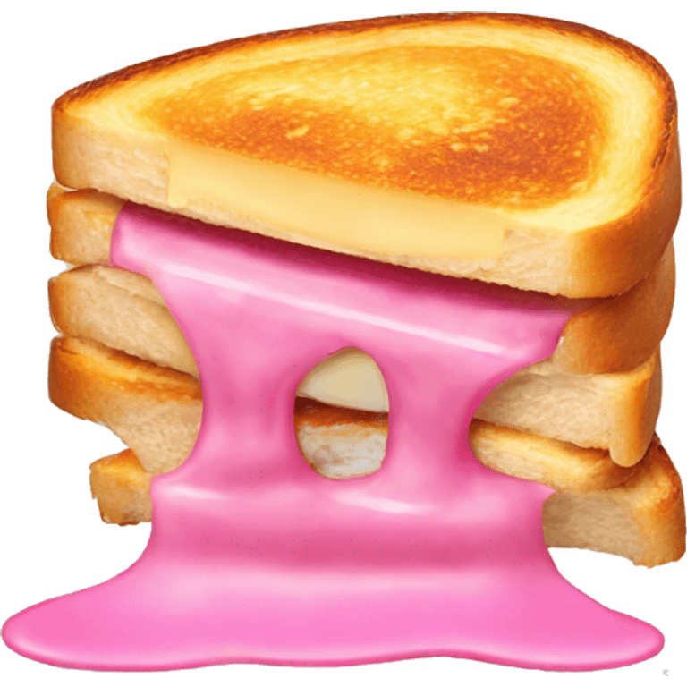 Pink Grilled cheese sandwich emoji