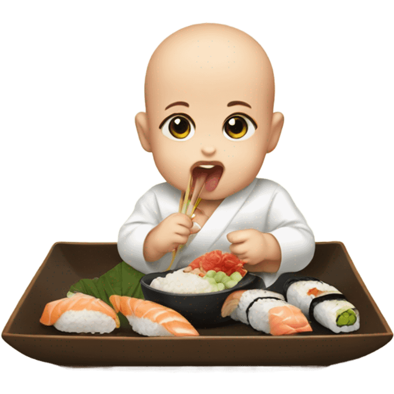 baby eating sushii emoji