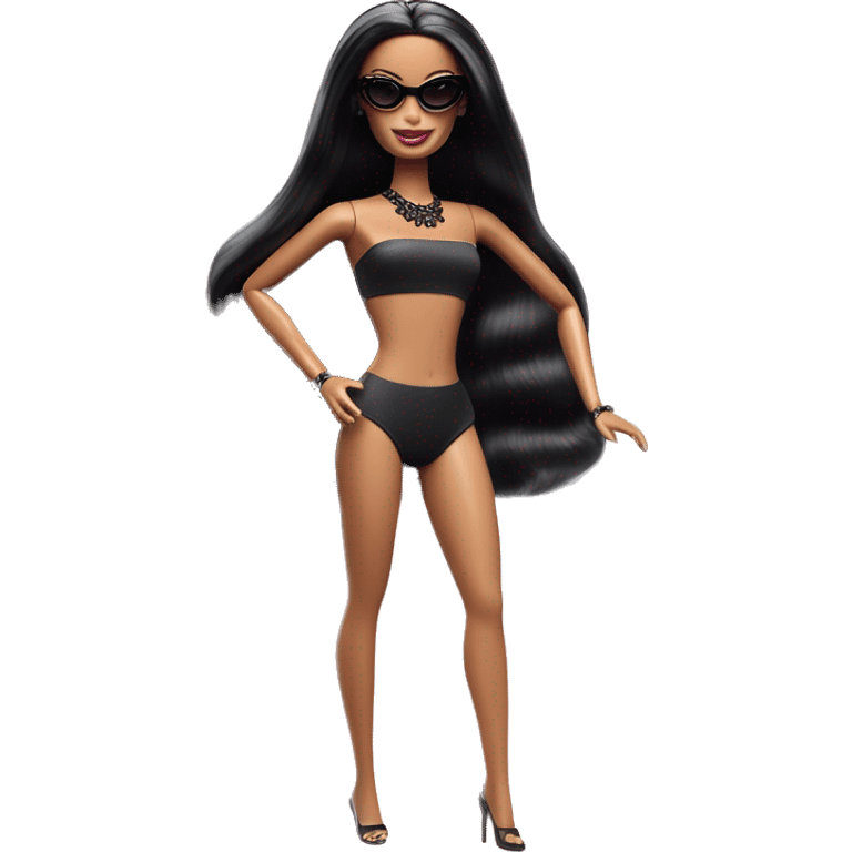 Debut Barbie CC,Morticia Addams, sparkling swimwear, accessories  emoji