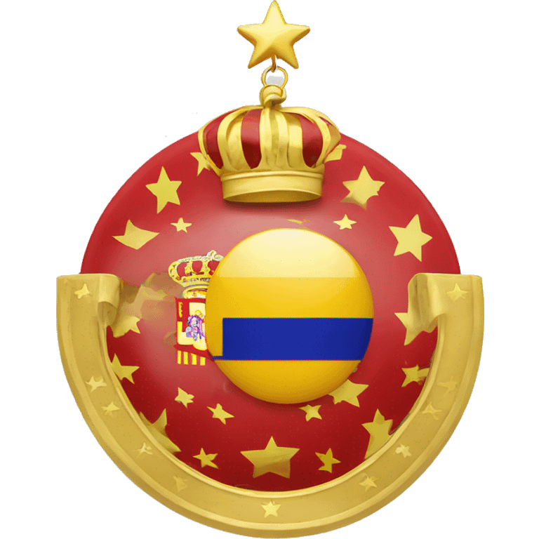 Spanish flag gold stars emoji